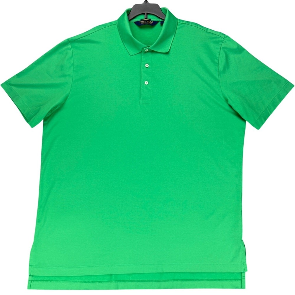 Ralph Lauren Men's XL‎ Polo Golf Pima Cotton Blend Performance Shirt Solid Green
